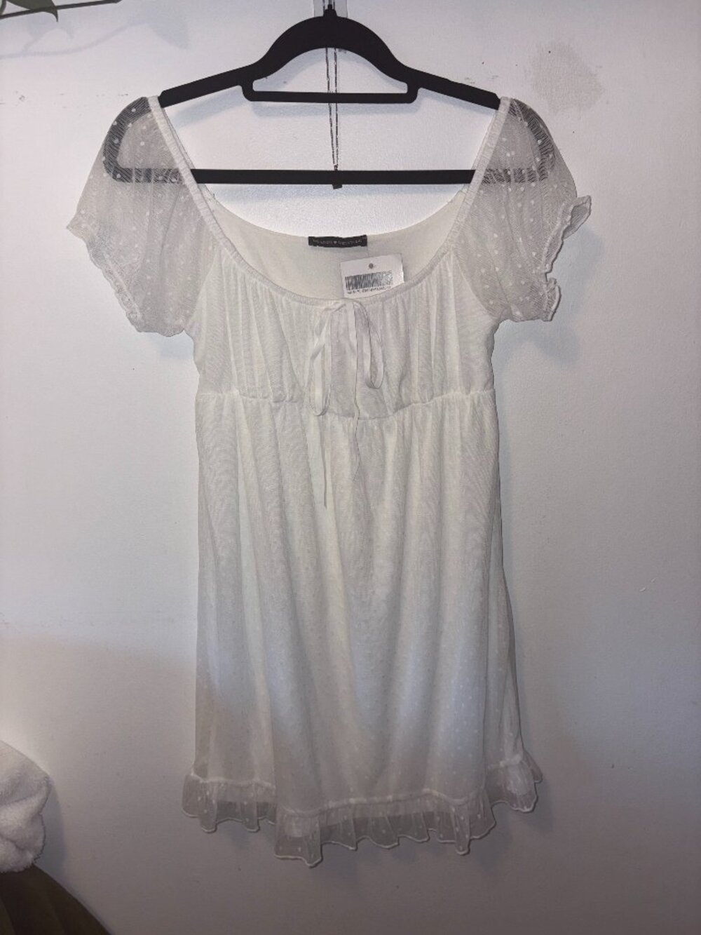 Rare Brandy Melville Polka Dot Babydoll Mini dress